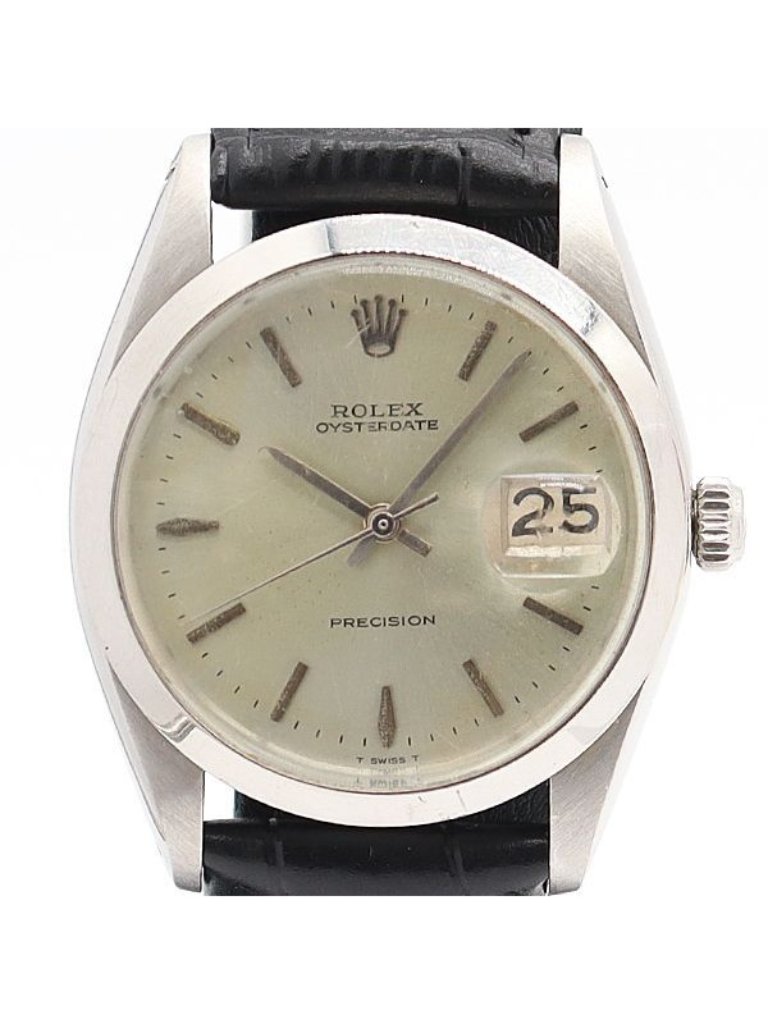 Rolex Oyster Date Manual Wind Silver Dial Watch